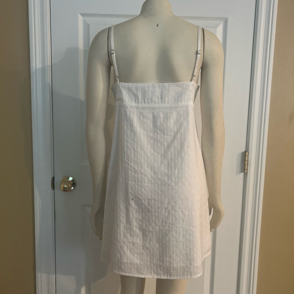 White Lace-Trim Slip Dress - Women - Picture 10 of 11